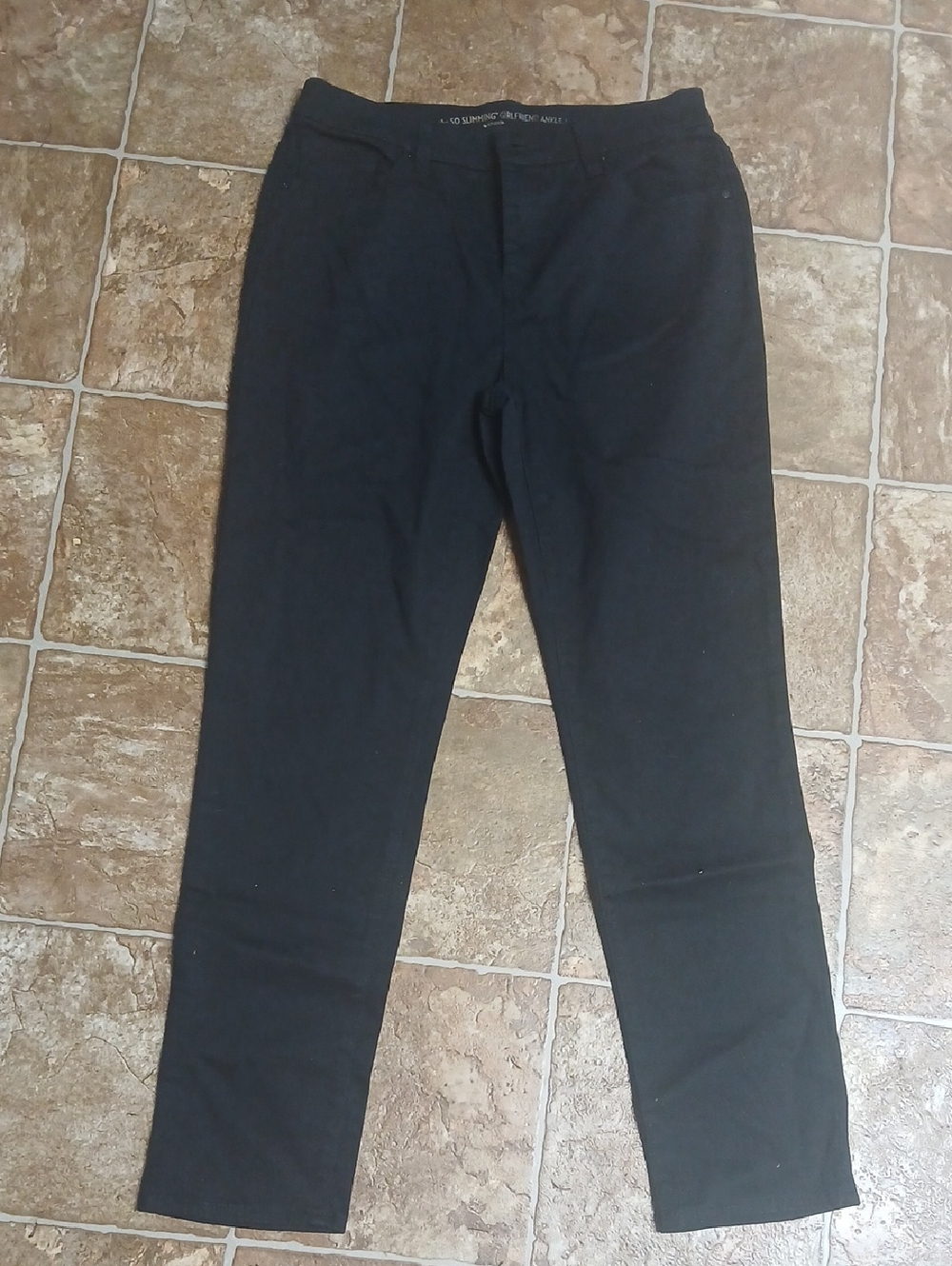 Chico's slimming Girlfriend Black  Pants Jeans size 0R